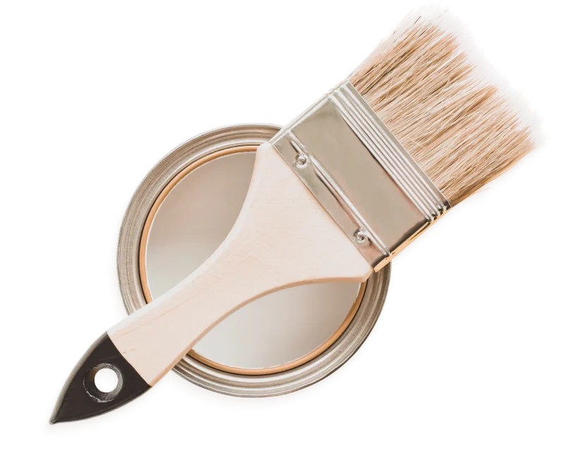 icono de bote de pintura y pincel